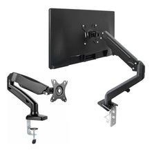 Cargar imagen en el visor de la galería, Soporte Ergonómico A Gas Para Monitor De Escritorio 17 A 32° Color Negro