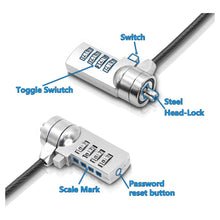 Load image into Gallery viewer, Candado De Seguridad C/clave P/notebook Pingcool Negro