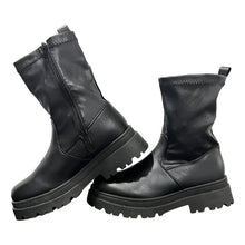 Load image into Gallery viewer, Botín Mujer Tobillo Elasticado Negro Corona Negro Liso 39