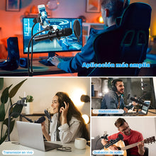 Cargar imagen en el visor de la galería, Soporte Flexible Pedestal Microfonos Celular Con Filtro Pop