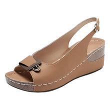 Cargar imagen en el visor de la galería, Sandalias Ortopédicas Para Mujer Manfredi Marrón 37 Cl