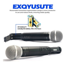 Load image into Gallery viewer, Bomge 2 Micrófonos Inalambricos Uhf Doble Canal 230u Negro