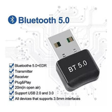 Load image into Gallery viewer, Mini Adaptador Usb Bluetooth 5.0 Transmisor Receptor Pc