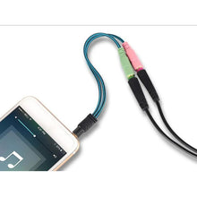 Cargar imagen en el visor de la galería, Cable Adaptador 3,5mm Audio Macho Doble Hembra Auricular Mic Variado