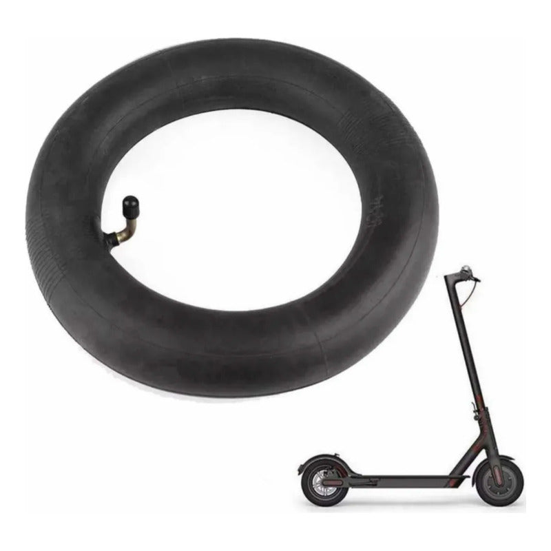 Cámara De Aire Scooter 8.5x2 Válvula 90 Grados Schrader Negro