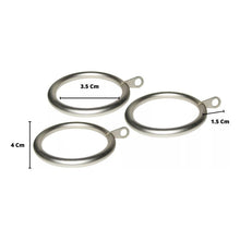 Cargar imagen en el visor de la galería, Pack 10 Unidades Argolla De Metal Satín Para Cortina 28 Mm Plateado