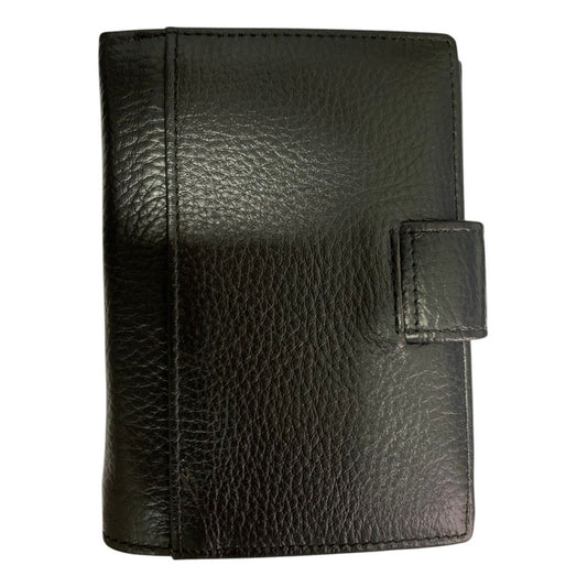 Billetera Para Hombre Color Negro Negro Liso