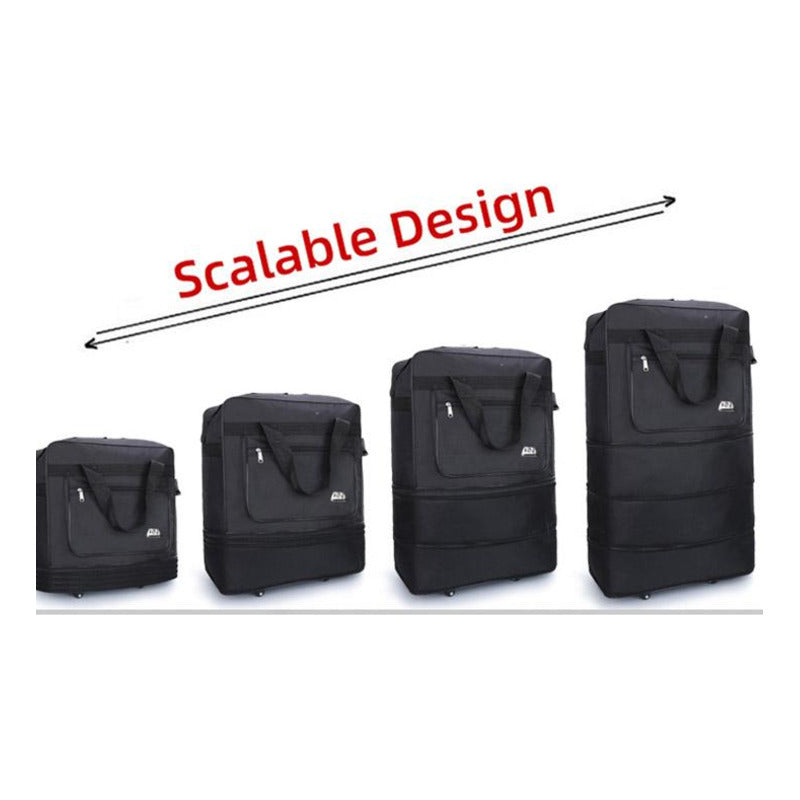 Equipaje De Mano Extensible Plegable Camuflado Con Ruedas Verde Musgo C1