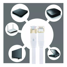 Cargar imagen en el visor de la galería, Cable De Red Plano Categoria 7 Ct7 Rj45 Internet 3m