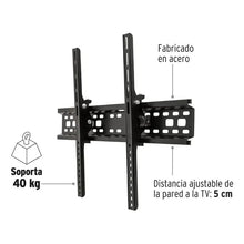 Cargar imagen en el visor de la galería, Soporte Tv Vesa Led Pared Fijo 32 A 70 Pulgadas Resiste 40kg Negro