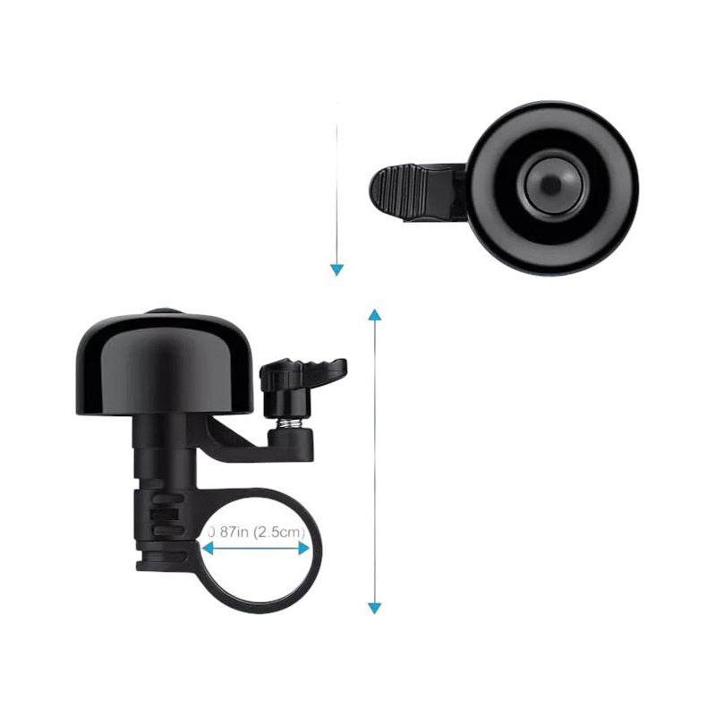 2 Pcs Campanilla Mini Timbre Para Bicicleta Negro 2 Pcs Campanilla Mini Timbre Para Bicicleta