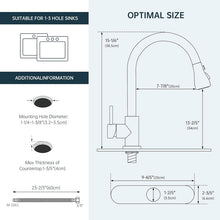 Cargar imagen en el visor de la galería, Grifo Monomando De Cocina De Níquel Cepillado Appaso Plateado