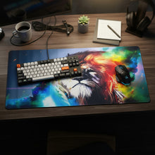 Cargar imagen en el visor de la galería, Mouse Pad Gamer Xl Antideslizante Negro León Colorido Variado León