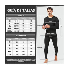 Load image into Gallery viewer, Conjunto De Ropa Térmica De Playera Y Pantalón For Hombre Negro Negro Xxl