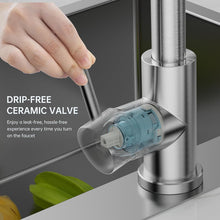 Cargar imagen en el visor de la galería, Grifo Monomando De Cocina De Níquel Cepillado Appaso Plateado