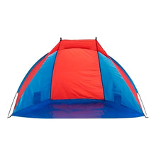 Cargar imagen en el visor de la galería, Para Viento Media Carpa Playa 220x110x120cm Naranja/azul