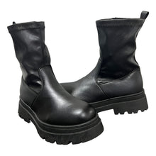 Load image into Gallery viewer, Botín Mujer Tobillo Elasticado Negro Corona Negro Liso 39