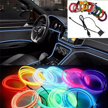 Load image into Gallery viewer, Hilo Tira Luz Neon Colores Led Conector Usb 12v Auto Moto 5m