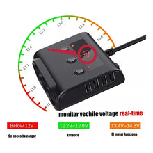 Cargar imagen en el visor de la galería, Cargador Adaptador Encendedor Auto 12v/24v 120w Negro
