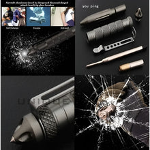 Cargar imagen en el visor de la galería, Lápiz Táctico Defensa Personal Punta Metálica + Repu Dorado