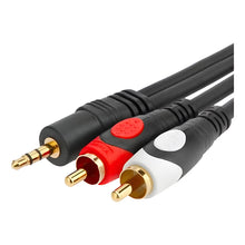 Cargar imagen en el visor de la galería, Cable de audio con conector 3,5 mm A 2 RCA, 1,8 m