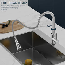 Cargar imagen en el visor de la galería, Grifo Monomando De Cocina De Níquel Cepillado Appaso Plateado