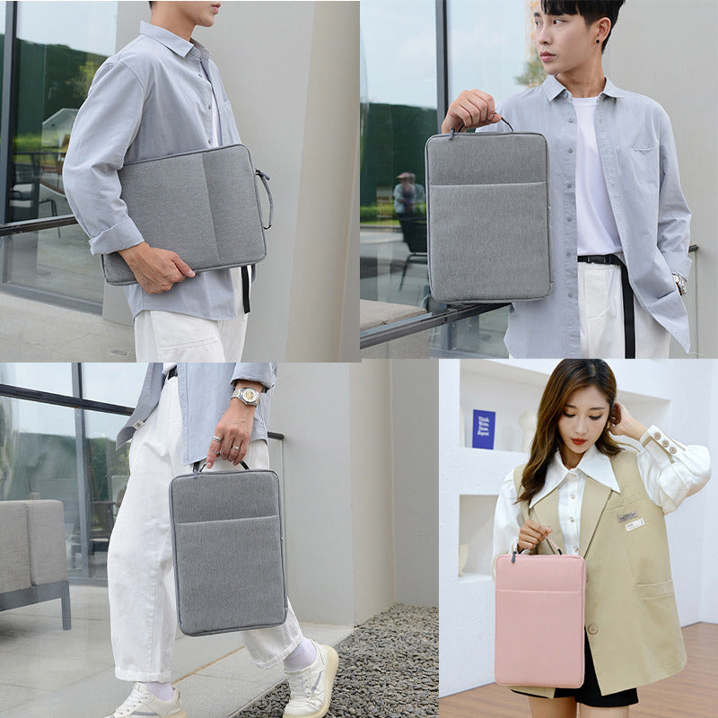 Funda Protectora Para Laptop Macbook13-16 En Prueba Golpe Color Gris 15-16inch