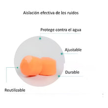 Load image into Gallery viewer, 6 Pares De Tapones Oido Silicona Hipoalergénica Moldeable Azul Claro