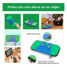 Cargar imagen en el visor de la galería, Bolso Estuche Protector Nintendo Switch De Mario Bross Rojo Verde