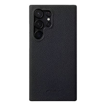 Cargar imagen en el visor de la galería, Funda De Cuero Vacuno Genuino Para Samsung Galaxy S23 Ultra Negro Lisa