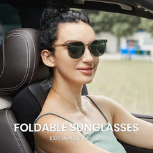 Cargar imagen en el visor de la galería, Lentes De Sol Polarizados Resina Plástico Elipse Uv Gafas Plegables Verde Musgo Verde Musgo Verde Musgo Verde Musgo