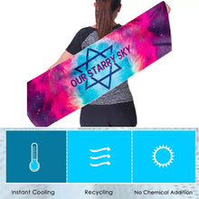 Cargar imagen en el visor de la galería, Toalla Baño Viaje De Microfibra De Secado Rápido Rosa Celeste Sky