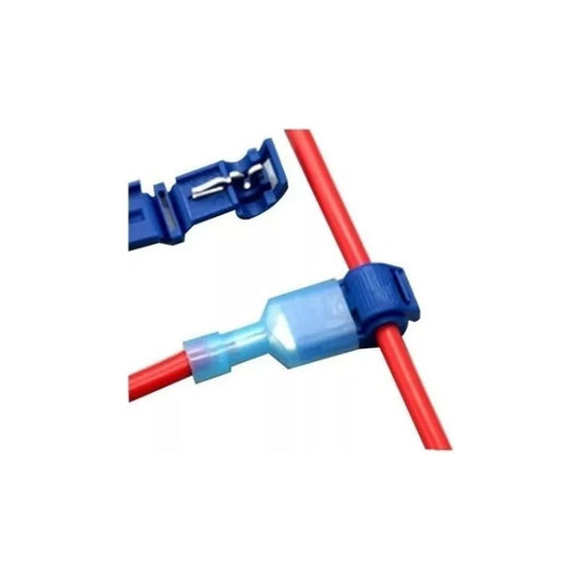 Conectores Eléctricos Tipo T - Empalme Rápido - 10 Set Azul