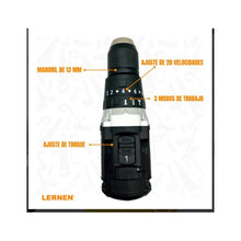 Load image into Gallery viewer, Taladro Percutor Brushless Lernen Black Edition + 2 Baterías Negro 50