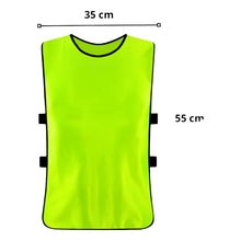 Cargar imagen en el visor de la galería, Pack X5 Chaleco Deportivo Peto Multiuso Para Adultos Futbol Verde Neón Unitalla