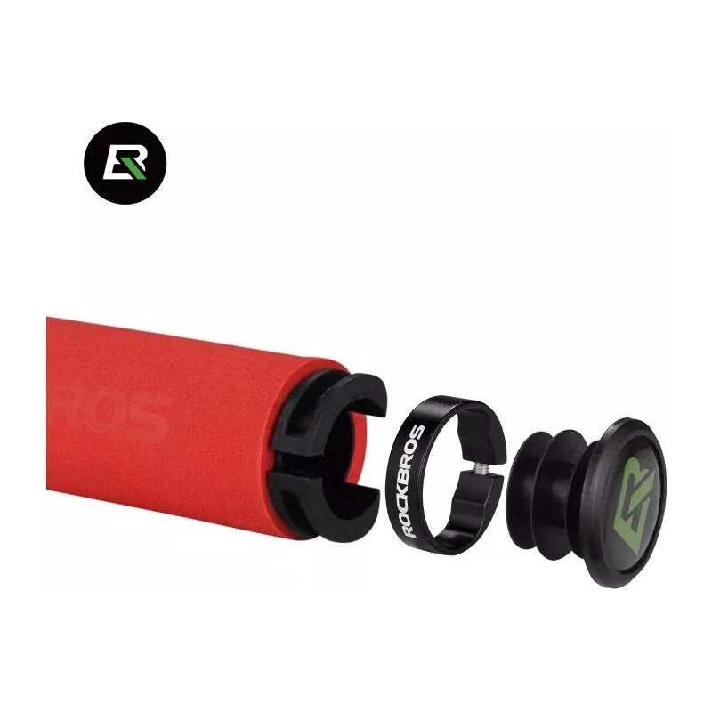Puños Rockbros Con Lock Bicicleta Mtb Bmx Grips Empuñadura Verde