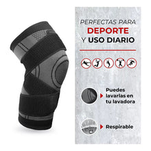Cargar imagen en el visor de la galería, Rodillera Deportiva Compresion Set X2 Banda Ajustable Negro Xl