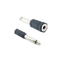 Load image into Gallery viewer, Adaptador Audio Plug Jack Entrada 3.5 Mm Salida 6.3 Mm Mono