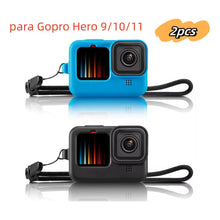 Load image into Gallery viewer, Funda De Silicona Para Gopro Hero 11/10/9 Negro Y Azul 2pcs Azul/negro