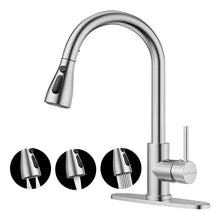Cargar imagen en el visor de la galería, Grifo Monomando De Cocina De Níquel Cepillado Appaso Plateado