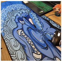 Cargar imagen en el visor de la galería, Alfombrilla de ratón Gamer León Azul 90x40 XL Alfombrilla de ratón Pg