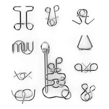 Cargar imagen en el visor de la galería, Juego De 10 Piezas Ingenio Rompecabezas Puzzle Metal Premium Tc