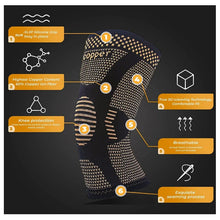 Cargar imagen en el visor de la galería, Rodillera Deportiva Ortopédica Soporte Con Fibra De Cobre Negro L