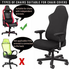 Cargar imagen en el visor de la galería, Sillas Gamer Fundas Para Sillas De Cachemira Elástica Cómodo Negro Poliéster