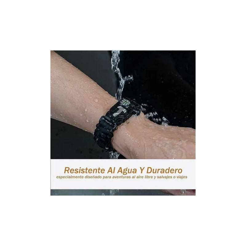 3 Pcs Pulsera Paracord Pack De Supervivencia Brujula Militar Variados