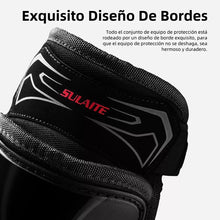 Cargar imagen en el visor de la galería, Protecciones Rodilleras Y Coderas Articuladas Moto Y Bici Negro Única