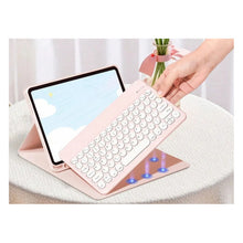 Load image into Gallery viewer, Carcasa Funda + Teclado Para iPad 9th Gen 2021 Rosa