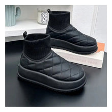 Load image into Gallery viewer, Bota Forrada Chiporro Pantubota Mujer Invierno Warm Boots Negro Ajedrez 37