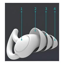 Cargar imagen en el visor de la galería, Tapones Los Oídos Silicona Reducción Ruido Para Dormir Celeste