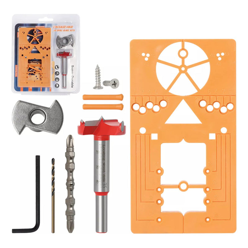Kit De Perforación Para Taladro Guía Bisagra Escondida 35mm